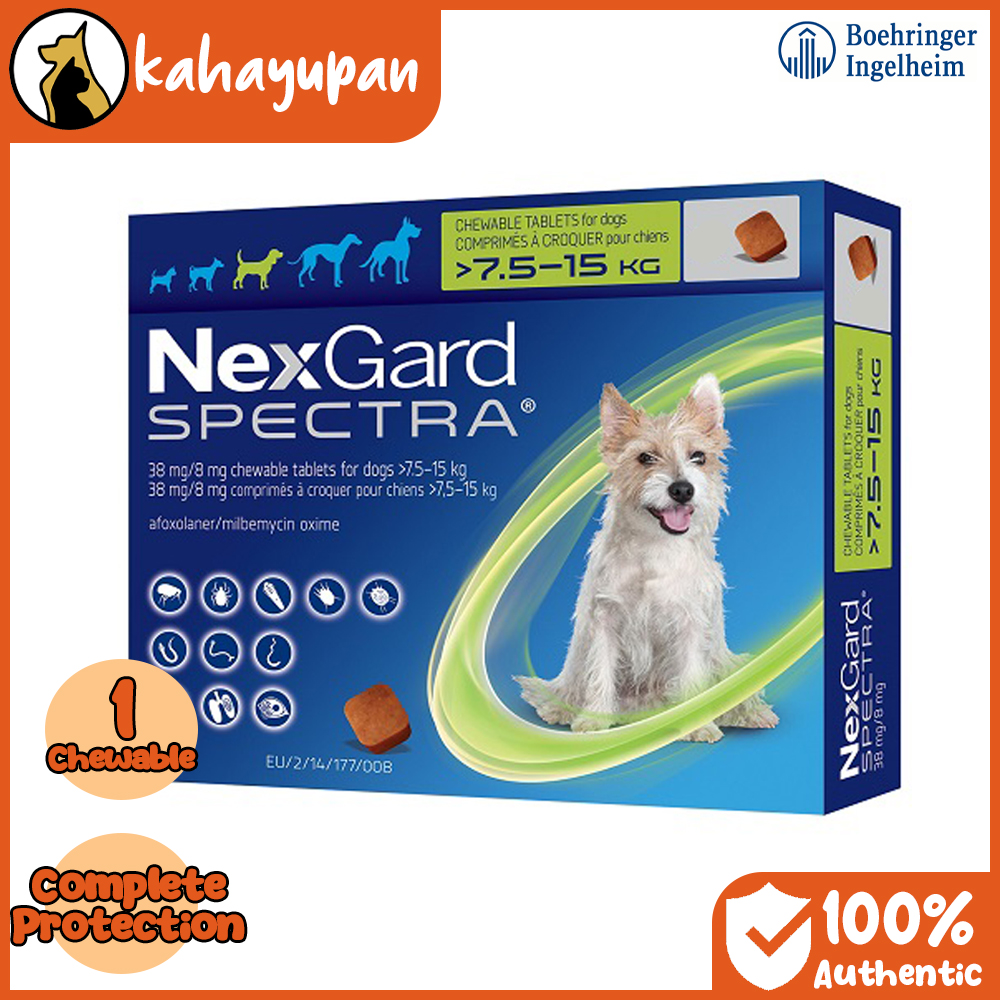 Nexgard Spectra Single Anti Tick Flea Mange and Deworming Chewable