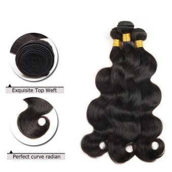 1 Bundle Body Long Curly Wave Lace Closure Human Hair Wig 10 Inch - Intl June 2018 - 3 1 Bundle Body Long Curly Wave Lace Closure Human Hair Wig 10 Inch - intl - 3