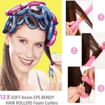 12Pcs/Bag Magic Curly Hair Stick Pearl Cotton Beauty Hair Tool Bendy Twist Women - Intl June 2018 - 3 12Pcs/Bag Magic Curly Hair Stick Pearl Cotton Beauty Hair Tool Bendy Twist Women - intl - 3