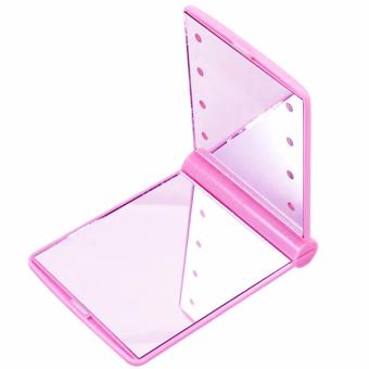 8 LED Vanity Mirror Compact Portable Cosmetic Mini Makeup Mirror(Pink) April 2018 - 2 8 LED Vanity Mirror Compact Portable Cosmetic Mini Makeup Mirror(Pink) - 2
