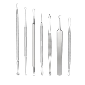Abody 7pcs Blackhead Tool Acne Clip Facial Comedone Needle Set Facial Pimple Tweezer Stainless Steel Blemish Extractor - Intl July 2018 - 3 Abody 7pcs Blackhead Tool Acne Clip Facial Comedone Needle Set Facial Pimple Tweezer Stainless Steel Blemish Extractor - intl - 3