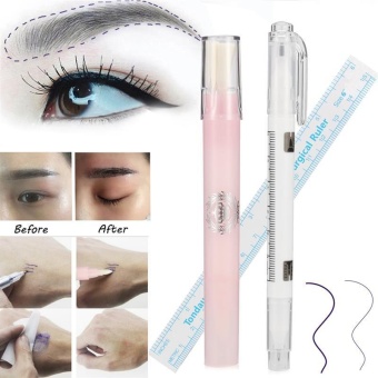 Diotem 3 Pcs Microblading Surgical Skin Piercing Eyebrow Marker PenWith Ruler + Magic Eraser Brush Tattoo Remover Scribe Tool - Intl June 2018 - 2 Diotem 3 pcs Microblading Surgical Skin Piercing Eyebrow Marker PenWith Ruler + Magic Eraser Brush Tattoo Remover Scribe Tool - intl - 2