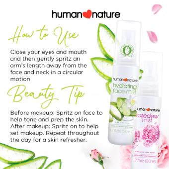 Human Nature Hydrating Face Mist With Aloe Vera 50ml June 2018 - 5 Human Nature Hydrating Face Mist with Aloe Vera 50ml - 5