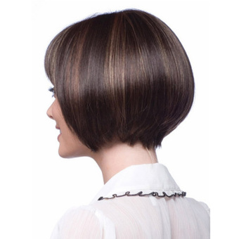La Vie Sexy Bob Fluffy Neat Bangs Short Natural Full Women's Cosplay Wigs(Brown) June 2018 - 2 La Vie Sexy Bob Fluffy Neat Bangs Short Natural Full Women's Cosplay Wigs(Brown) - 2