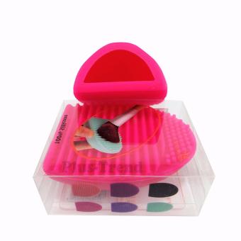 Make Up Brush Cleaner Egg Finger Glove (Red) June 2018 - 3 Make Up Brush Cleaner Egg Finger Glove (Red) - 3