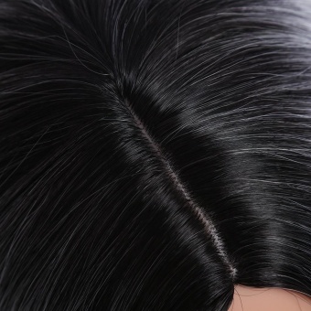 Ombre Long Black Mixed Grey Wigs Heat Resistant Synthetic Hair For Women - Intl July 2018 - 5 Ombre Long Black Mixed Grey Wigs Heat Resistant Synthetic Hair for Women - intl - 5
