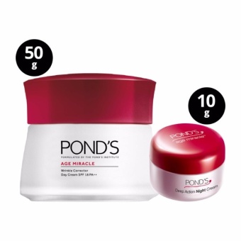POND'S AGE MIRACLE DAY CREAM 50G WITH FREE NIGHT CREAM 10G April 2018 - 2 POND'S AGE MIRACLE DAY CREAM 50G WITH FREE NIGHT CREAM 10G - 2