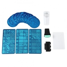 Professional Flower Forest Image Plates Nail Art Stamping Stamper Scraper Sets Tools - intl Philippines