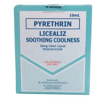 Pyrethrin Licealiz Smoothing Coolness 20mg/10ml Liquid Pediculicide080230 W39 2's April 2018 - 2 Pyrethrin Licealiz Smoothing Coolness 20mg/10ml Liquid Pediculicide080230 w39 2's - 2