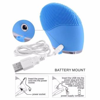 Rechargeable Waterproof Vibrating Facial Cleansing Brush (Blue) June 2018 - 5 Rechargeable Waterproof Vibrating Facial Cleansing Brush (Blue) - 5