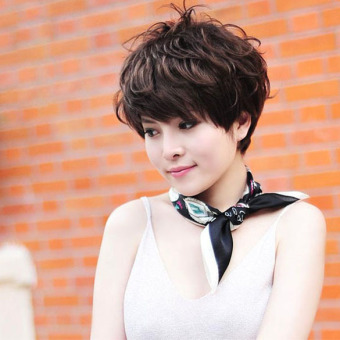 Women Hair Wig New Stylish Short Fluffy Short Curly Dark Brown Lady Full Wig June 2018 - 4 Women Hair Wig New Stylish Short Fluffy Short Curly Dark Brown Lady Full Wig - 4
