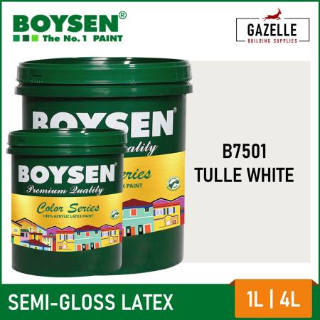Boysen Permacoat Semi-Gloss Latex Paint - White, 1L
