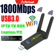 USB WiFi Bluetooth Adapter - 1800Mbps Dual Band External Receiver