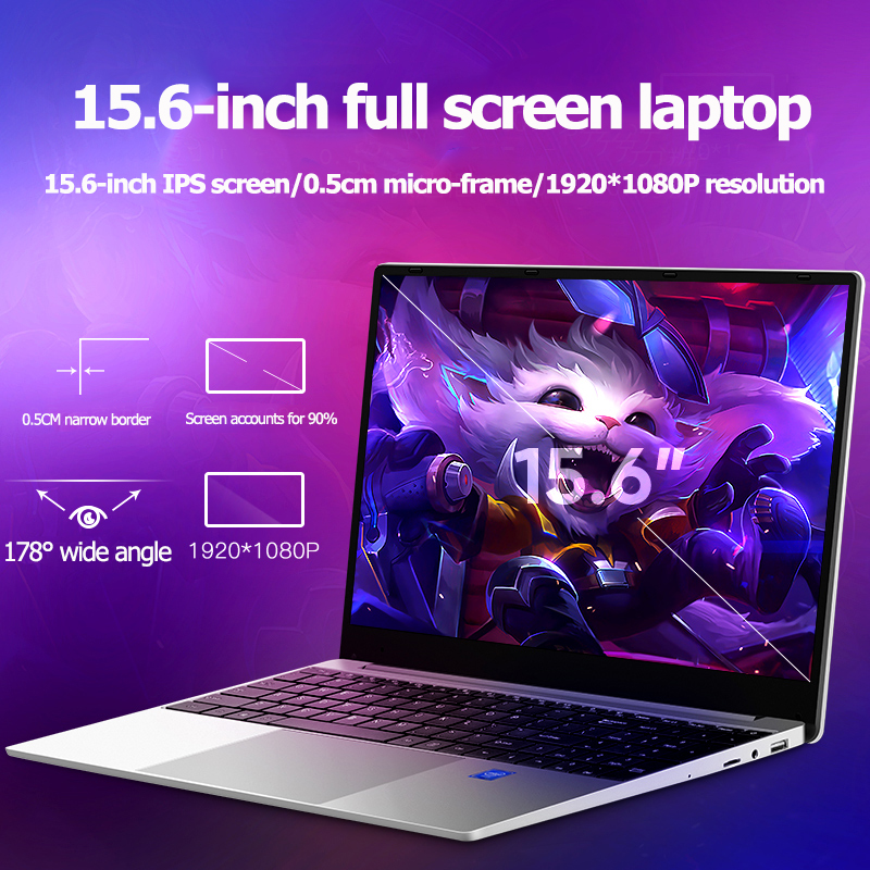 Lazada Philippines - 2022 new 15.6-inch laptop equipped with W10 system Intel Celeron J4115 keyboard 1920×1080 8GB RAM ROM 128 SSD notebook Backlit keyboard laptop   Suitable for students to learn and use, free gaming mouse and school bag