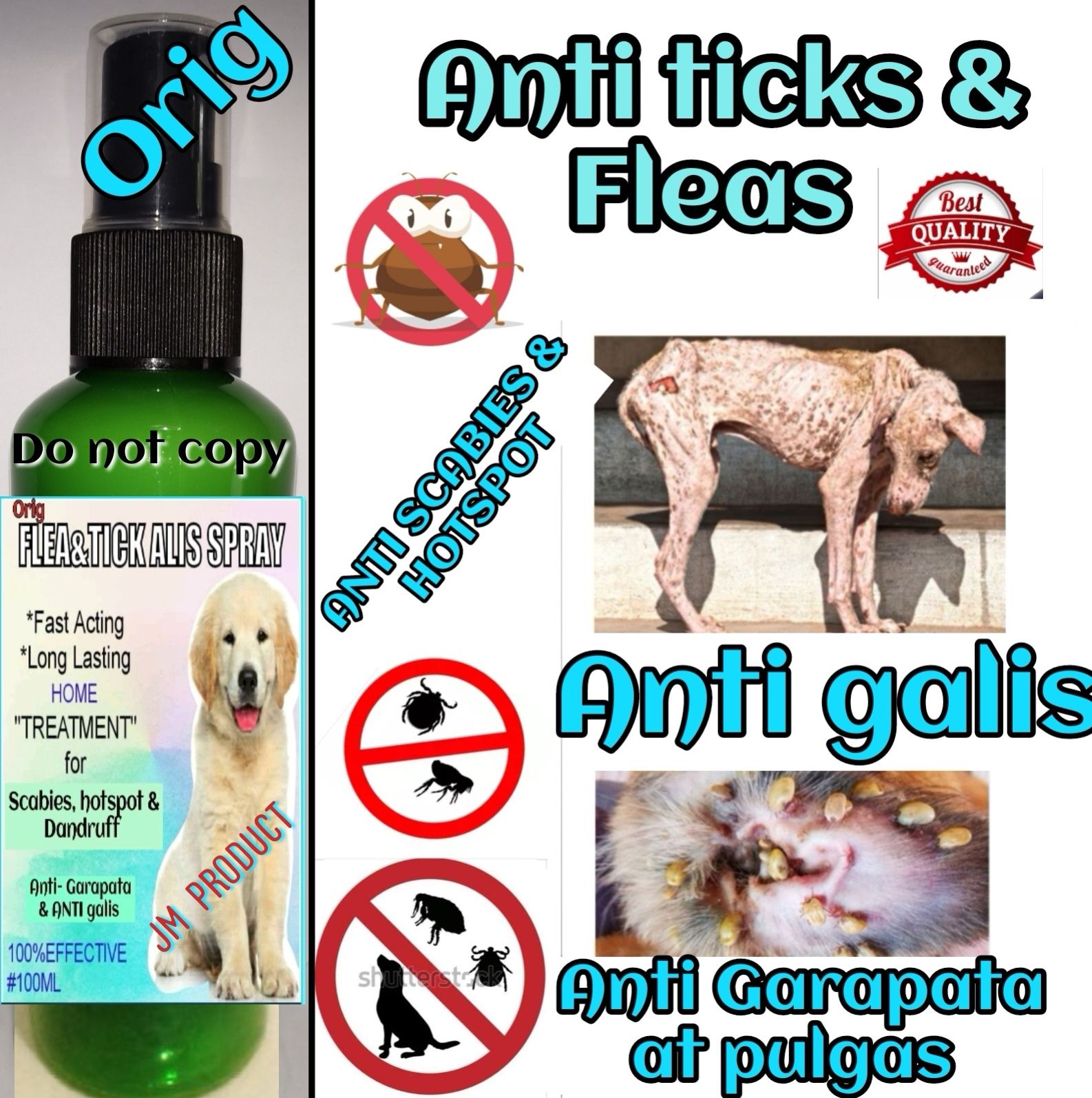 GAMOT SA GALIS BALAKUBAK AT SCABIES NG ASO 100ML JmPetspray Lazada PH