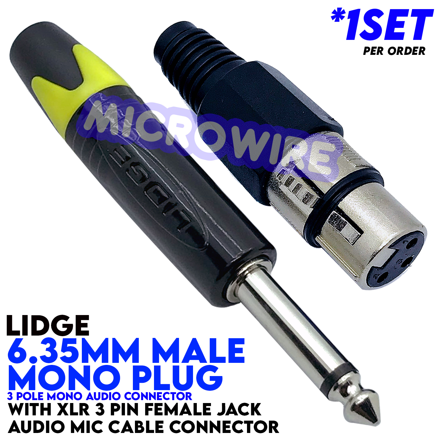 XLR (female) - mono Jack 6,3 mm (female) adapter, MadBoy Premium Karaoke  Systems