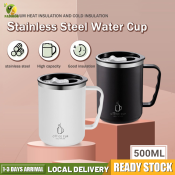 500ml Stainless Steel Insulated Travel Coffee Mug with Lid