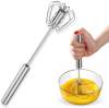 HigherHome Stainless Steel Manual Egg Beater Whisk