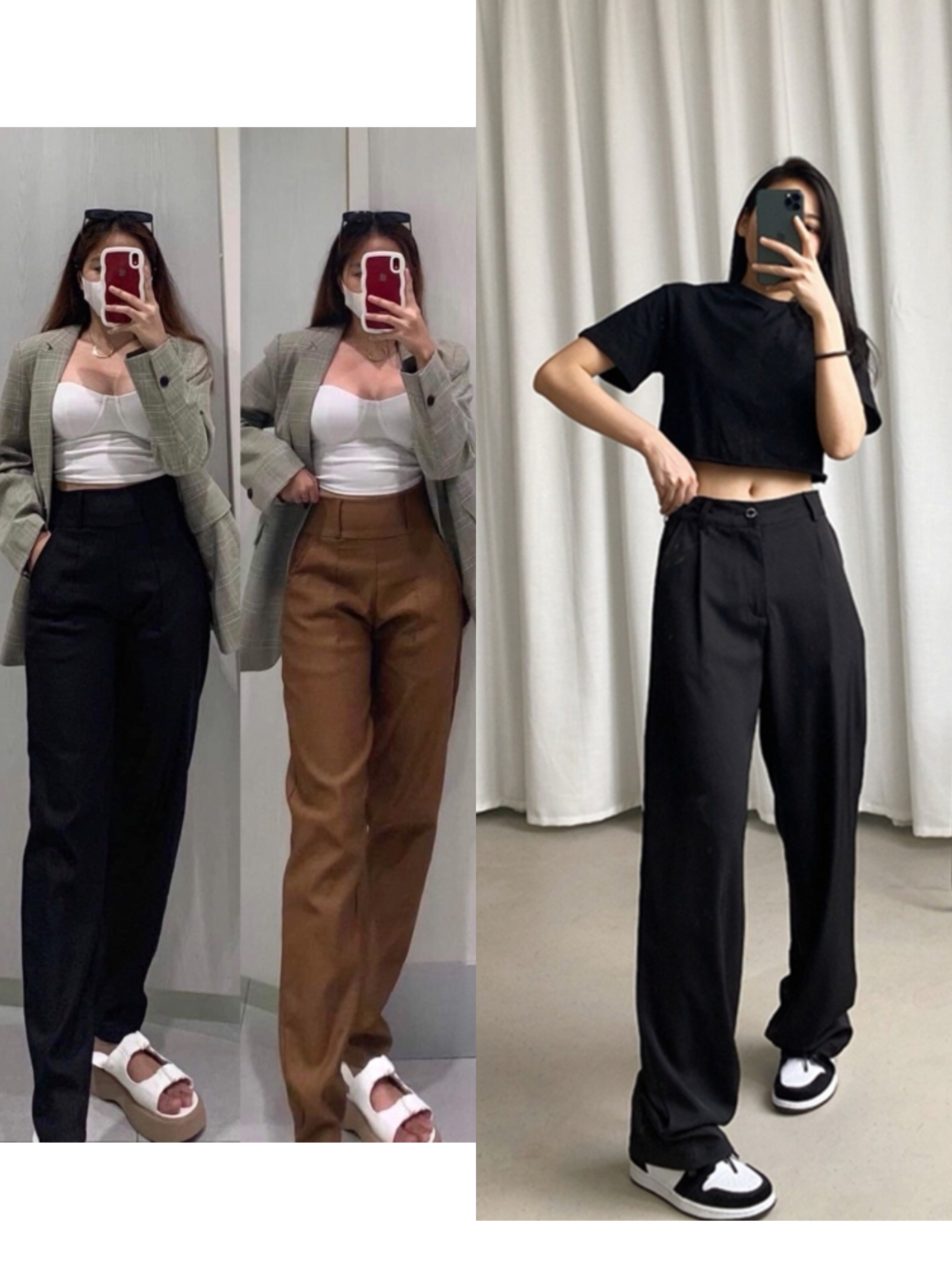 DressQueen-High Waist Woven Ceo Trouser Suits Pants