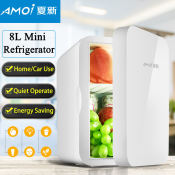 Amoi 8L Portable Mini Fridge for Car and Home