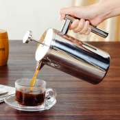 Double-wall Stainless Steel French Press Coffee Maker - 