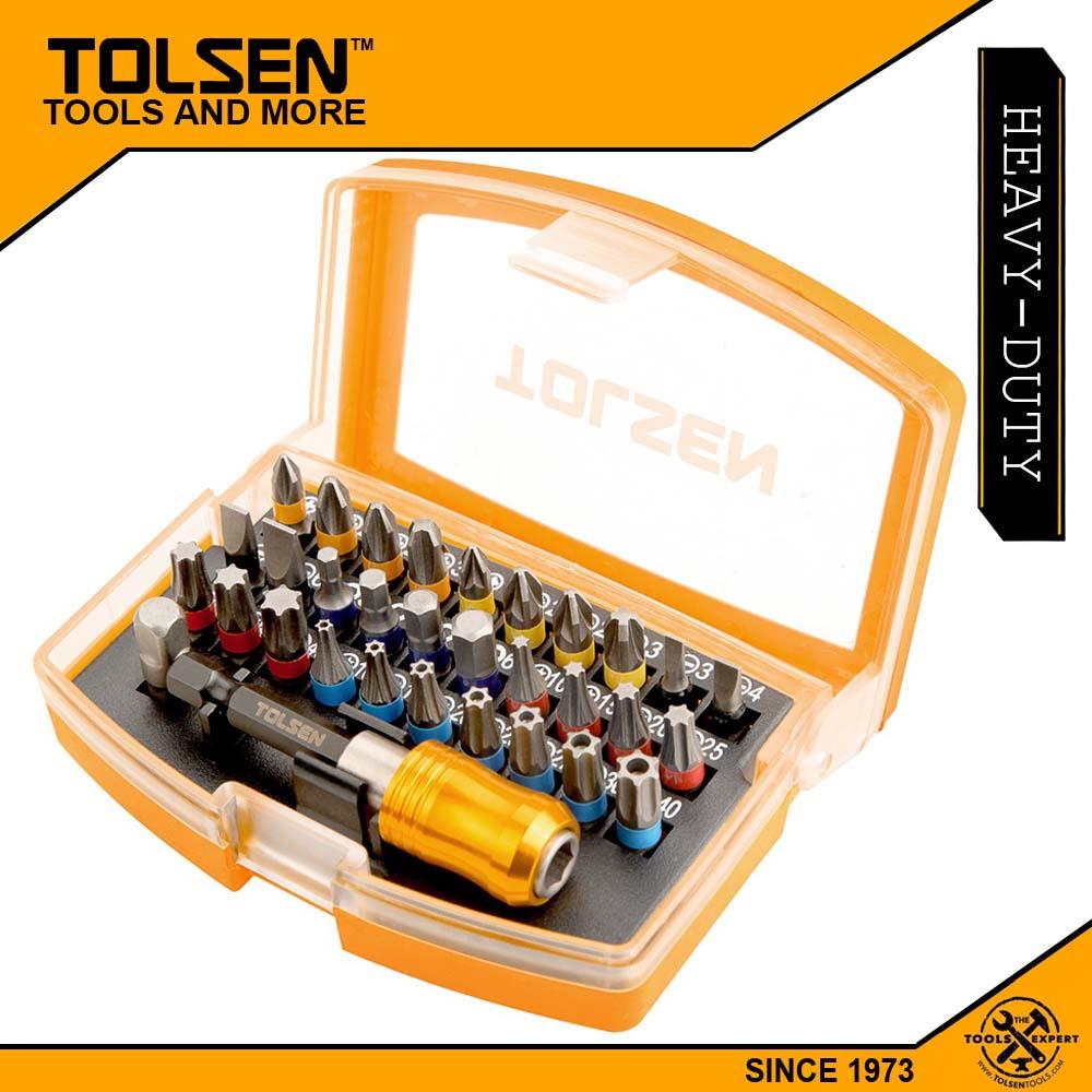 Tolsen 32pcs Screwdriver Bit Set w/ Strong Magnet Set 20370