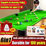 Kids Mini Billiard Table Set - Free 8pcs Included