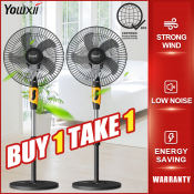 YOWXII Electric Stand Fan - 12/14/16-inch Vertical Fan