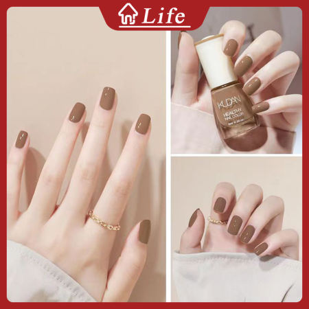 New Nail Polish Fine Flash No-Naking Nail Polish Oily Nail Polish New Type Non Peelable Non Baked Durable Odor Free Natural and Fast Drying Valentine's Day gift Non-Peelable Transparent Nail Polish Nude Color