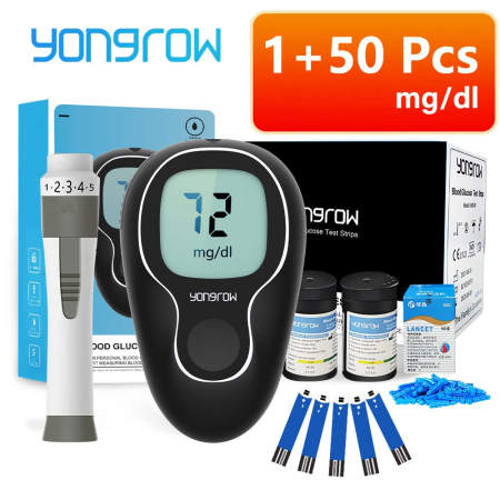Yongrow Glucose Monitor Set with Test Strips and Lancets