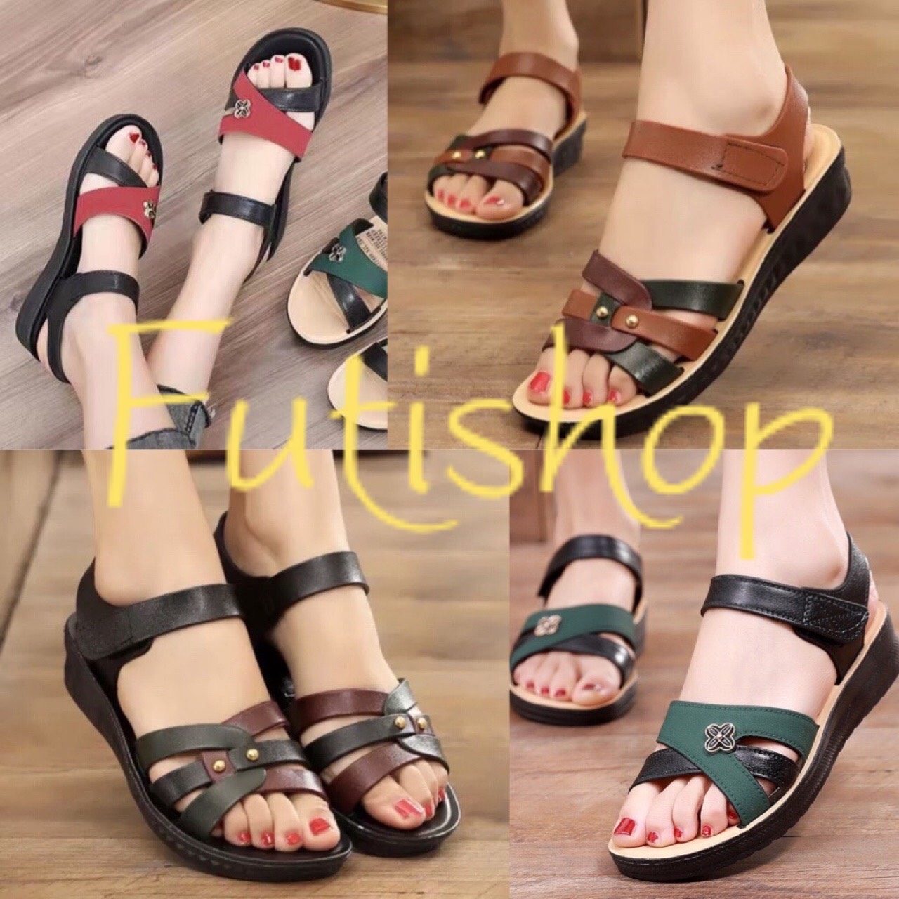 Dép sandal quai hậu nữ thời trang thiết kế chắc chắn bền đẹp êm chân - Hàng Quảng Châu chất lượng cao