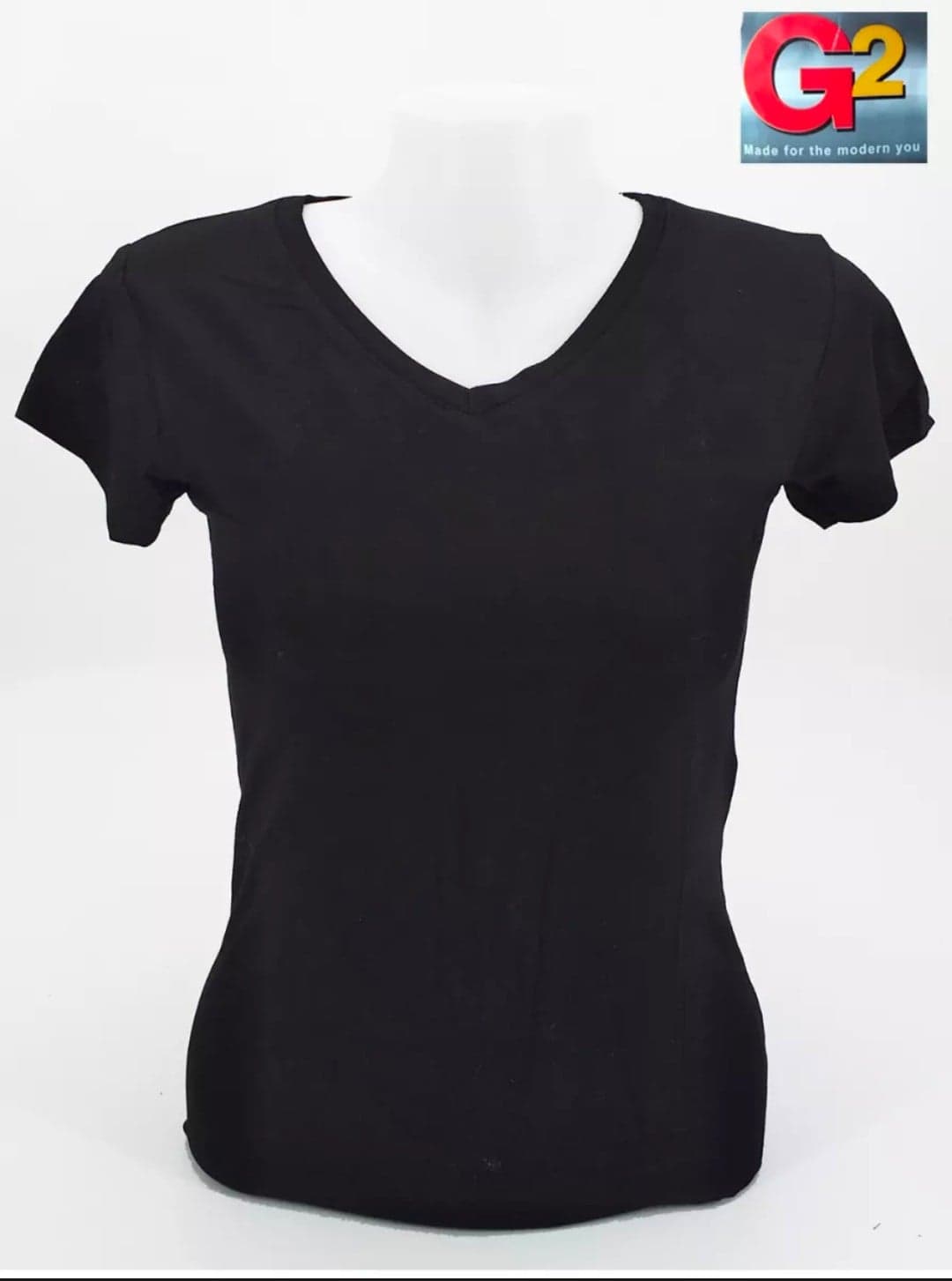 plain black v neck t shirt women's