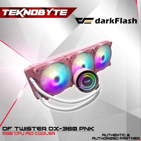 darkFlash Twister DX-360 Pink ARGB AIO Liquid CPU Cooler