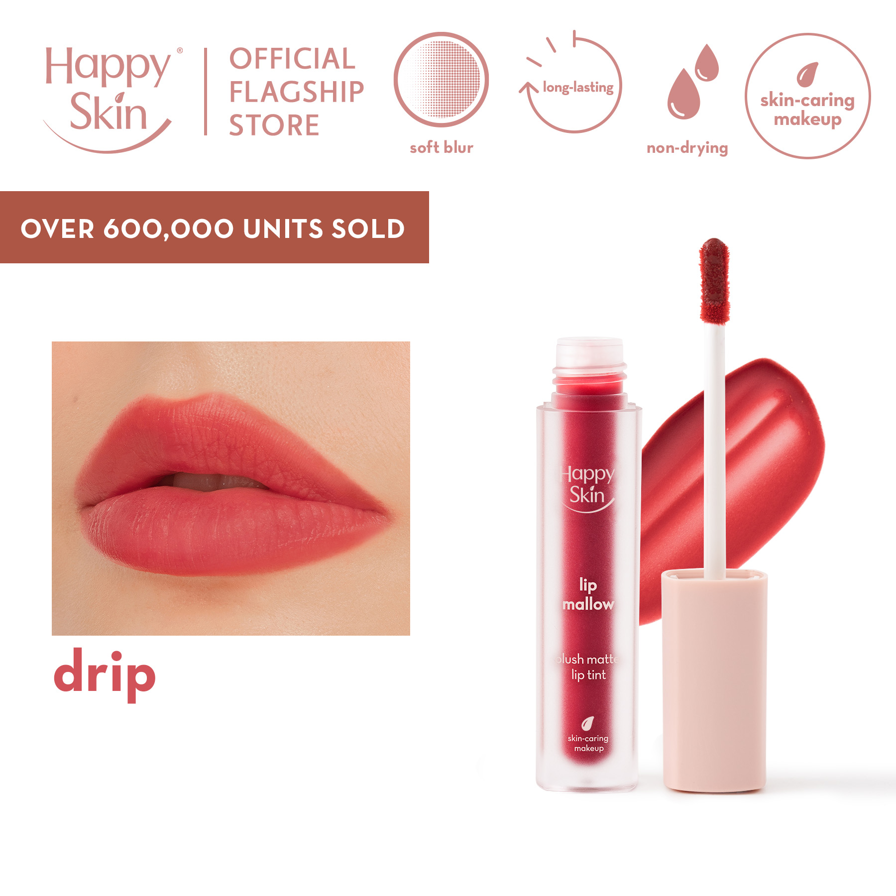 Discount on Happy Skin  shoes - SKU: Happy Skin Lip Mallow Tint In Drip