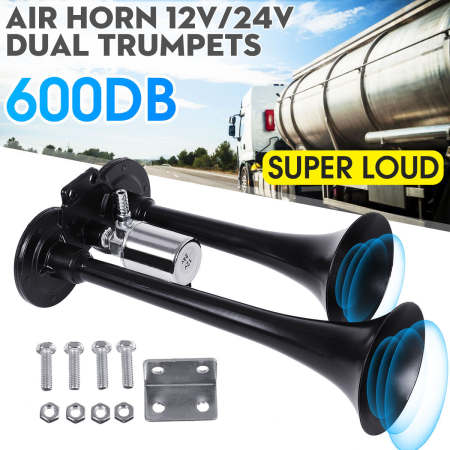 Super Loud Dual Trumpet Car Air Horn for Vehicles