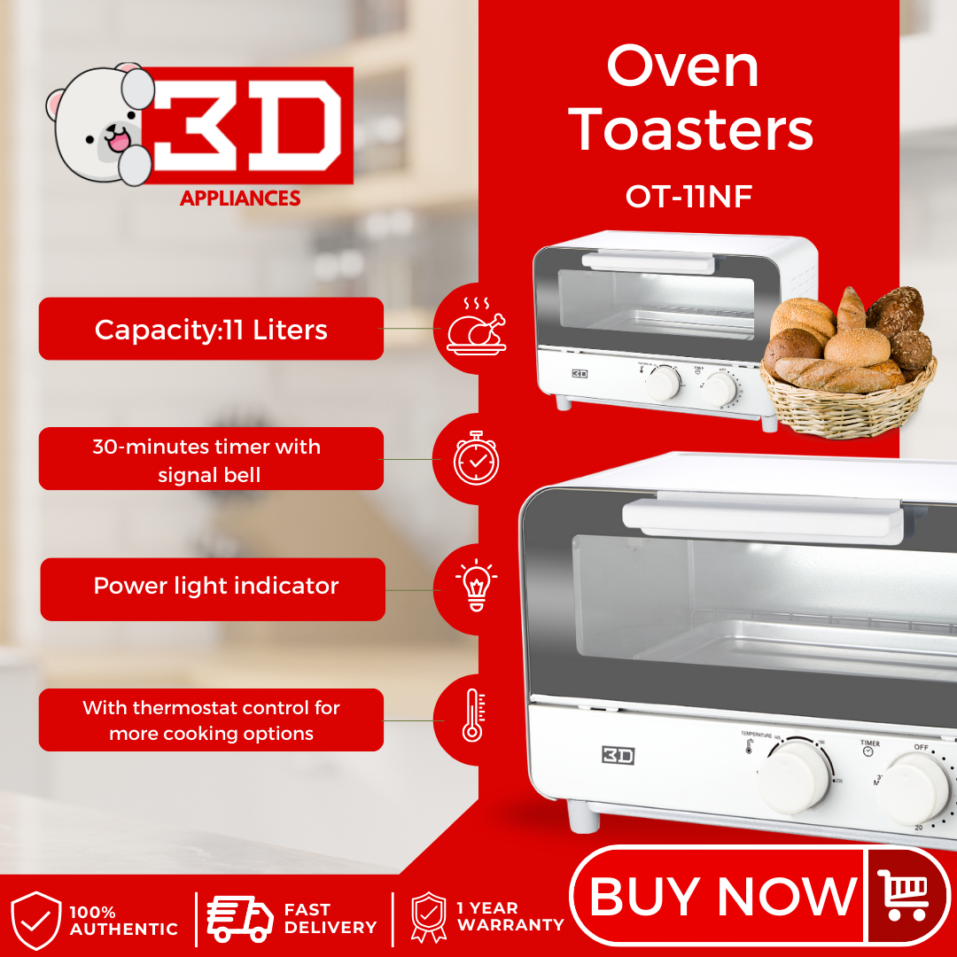 3D OT-11NF Electric Oven Toaster 11L