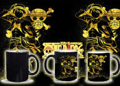 One Piece I Gold Design I Magic Mug I 11oz I High Quality Prints I One Piece Magic Mug