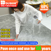 Durable Self-Adhesive PVC Marble Floor Tiles - 60x60 cm