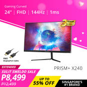 PRISM+ X240 144Hz Curved Gaming Monitor - 3 Years Warranty