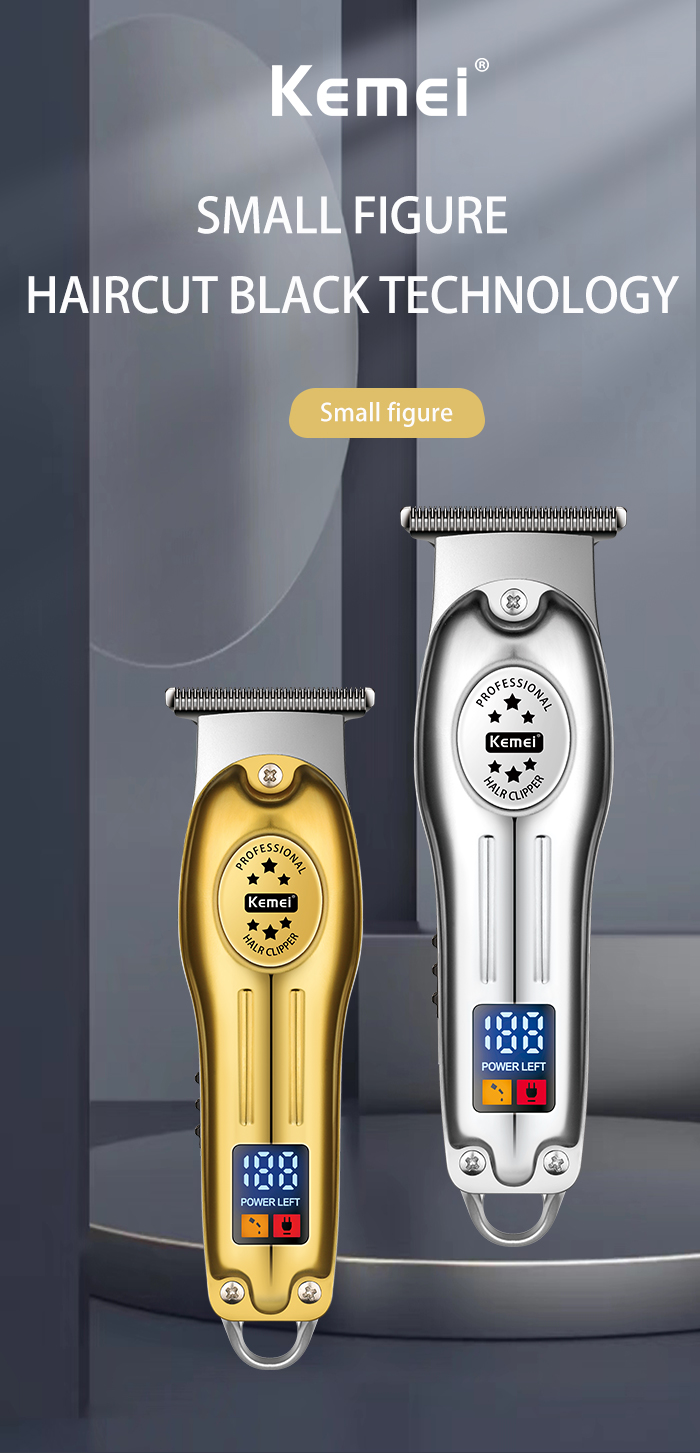 Kemei KM-678 Hair Trimmer Rechargeable Hair Clipper Haircut Machine Oil Head Clipper Carving Hair Line White Pushing LED | Lazada PH