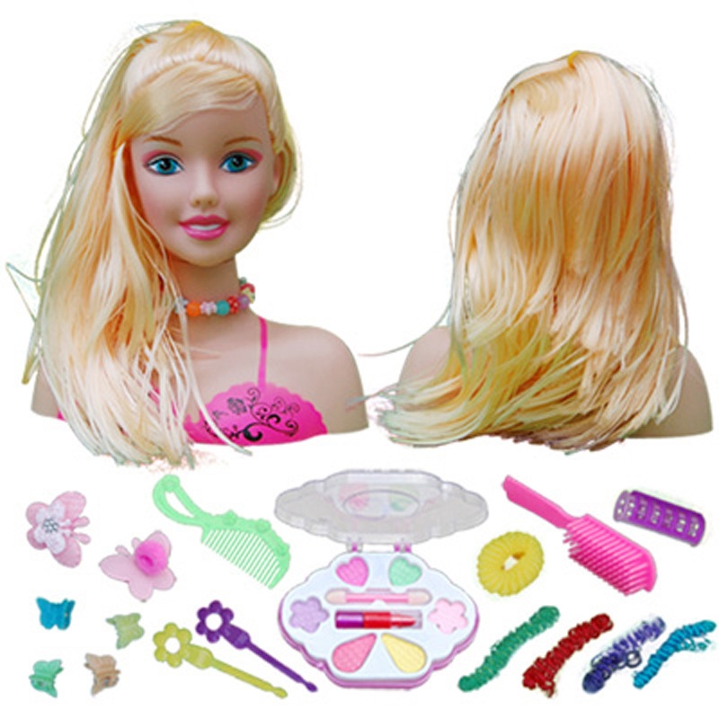 Hairstyle Hair Makeup Doll Hairdresser Pretend Play Game Girls Makeup  Practice | eBay