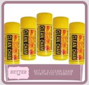 Set of 5 Clean Cham Synthetic Chamois