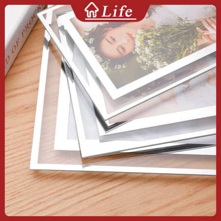 Adjustable Crystal Glass Photo Frame for Home Display