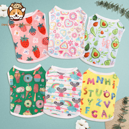 Cute Summer Cartoon Pet Vest for Dogs and Cats