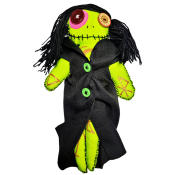 Handmade Spirit Voodoo Doll Black Green Pink Classic Cloth Fabric Herbs inside for Love Health Protection Money Nocturnal Spiritual Magic Sympathetic Magic Best for Halloween Props Free Box