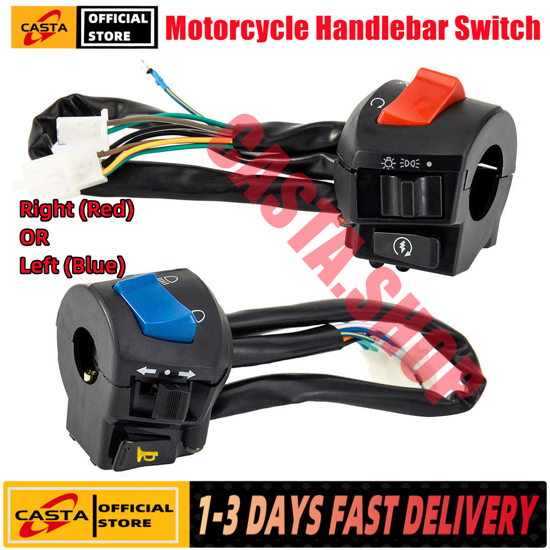 Motorcycle Switch Universal Handlebar Switch Light On/Off Indicator Control PVC+ABS Weather proof - Philippines