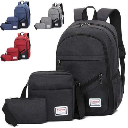 Canvas Korean Canvas 3in1 Backpack 3 in 1 Bagpack #8368