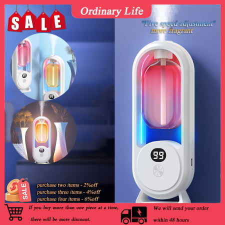Rechargeable Aroma Diffuser with Digital Display - 