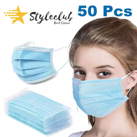 Style Club 50-Pack Disposable Surgical Face Masks