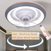 Tricolor 6-Speed Ceiling Fan Light with Remote Control